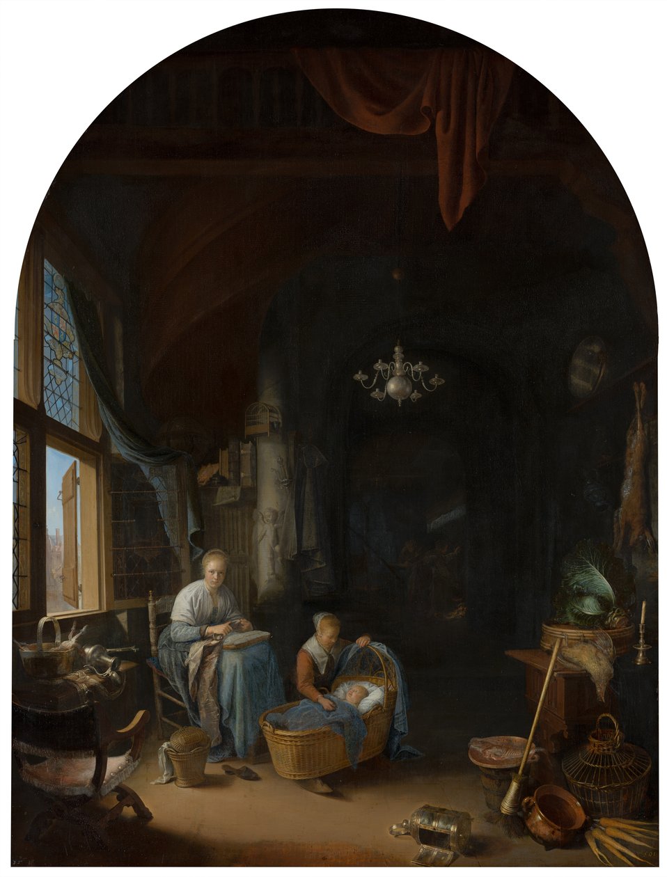 Młoda Matka, 1658 autorstwa Gerrit Dou
