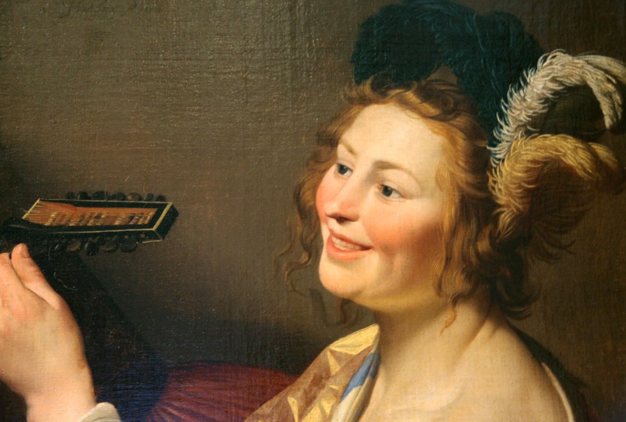 „Gracz na lutni”, 1624 autorstwa Gerrit van Honthorst