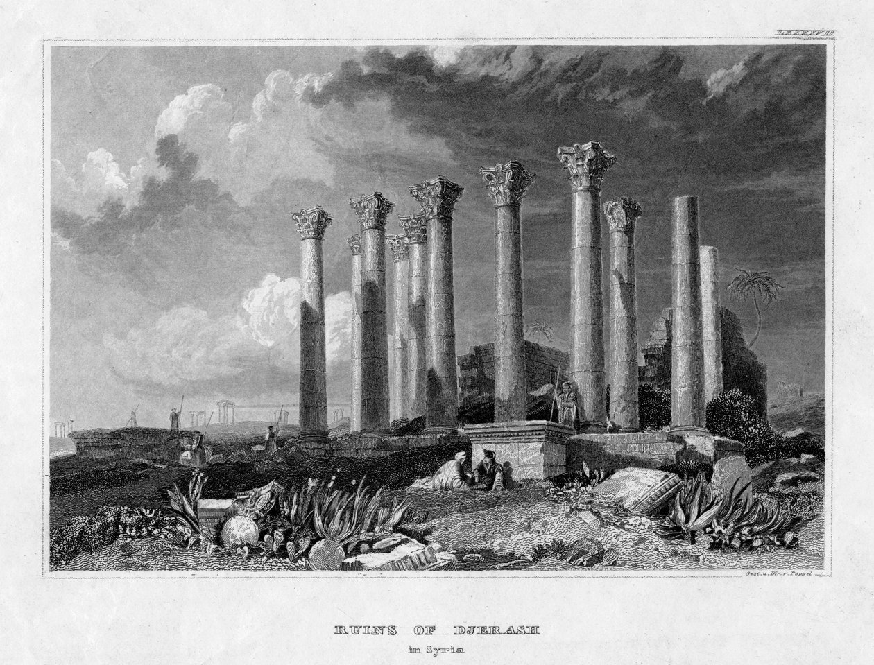 Ruiny Djerash, Syria, XIX wiek. autorstwa Gest