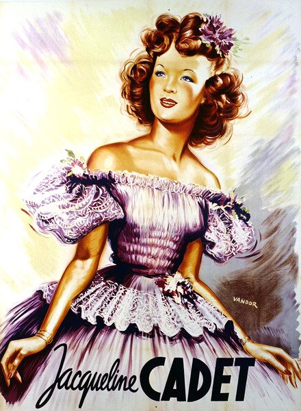 Plakat Jacqueline Cadet (kolor lito) autorstwa Geza Vandor