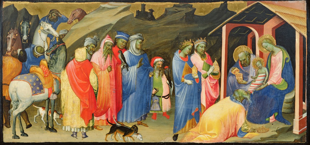 Adoracja Trzech Króli, ok.1408 autorstwa Gherardo Starnina