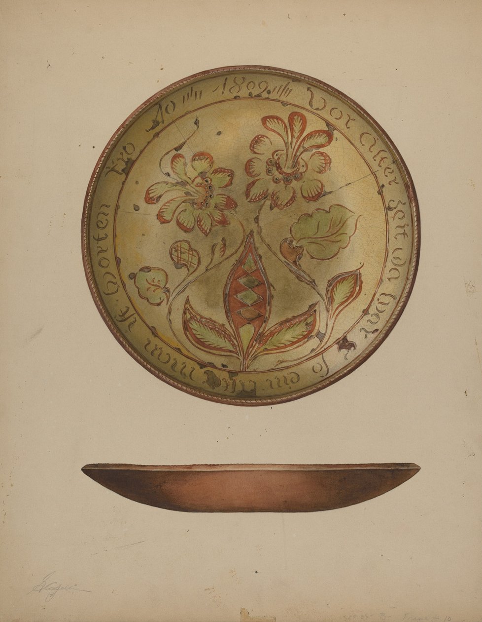 Pa. Tabliczka niemiecka, ok. 1900 r. 1938. autorstwa Giacinto Capelli