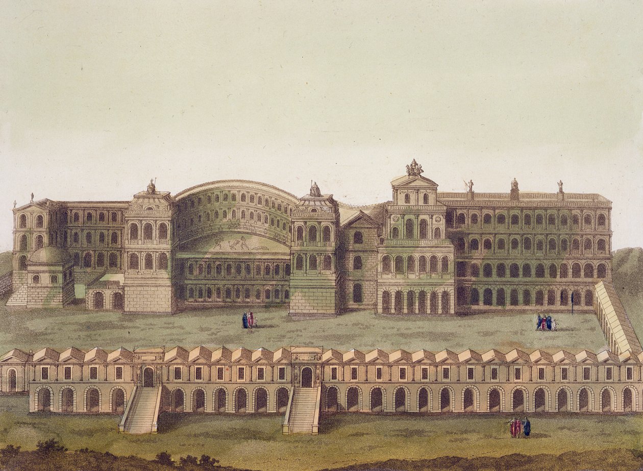 Pałac Cezarów, Rzym, z „Le Costume Ancien et Moderne” Julesa Ferrario, wydana ok. 1820-30 autorstwa Giacomo Bussi