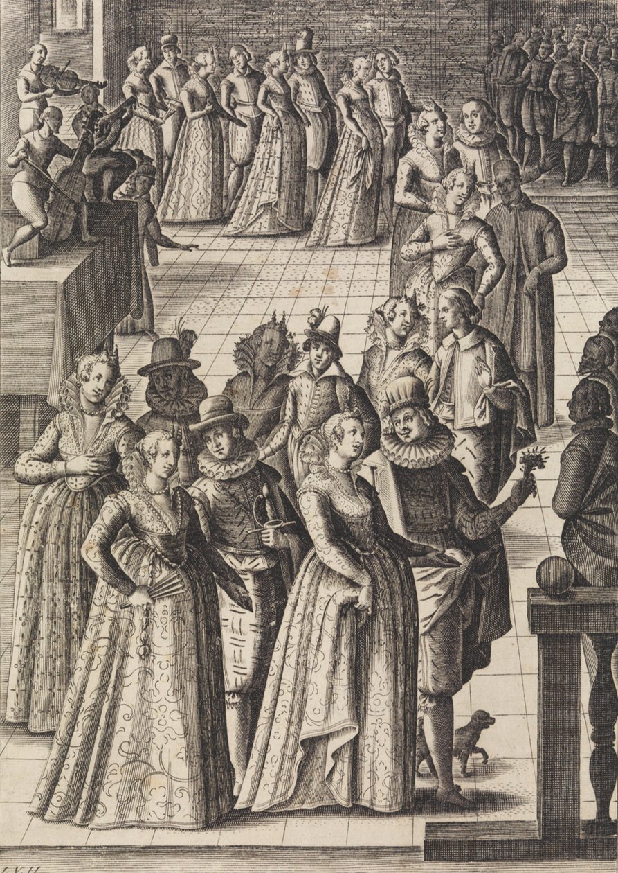Imprezy lub tańce ..., ca. 1610. autorstwa Giacomo Franco