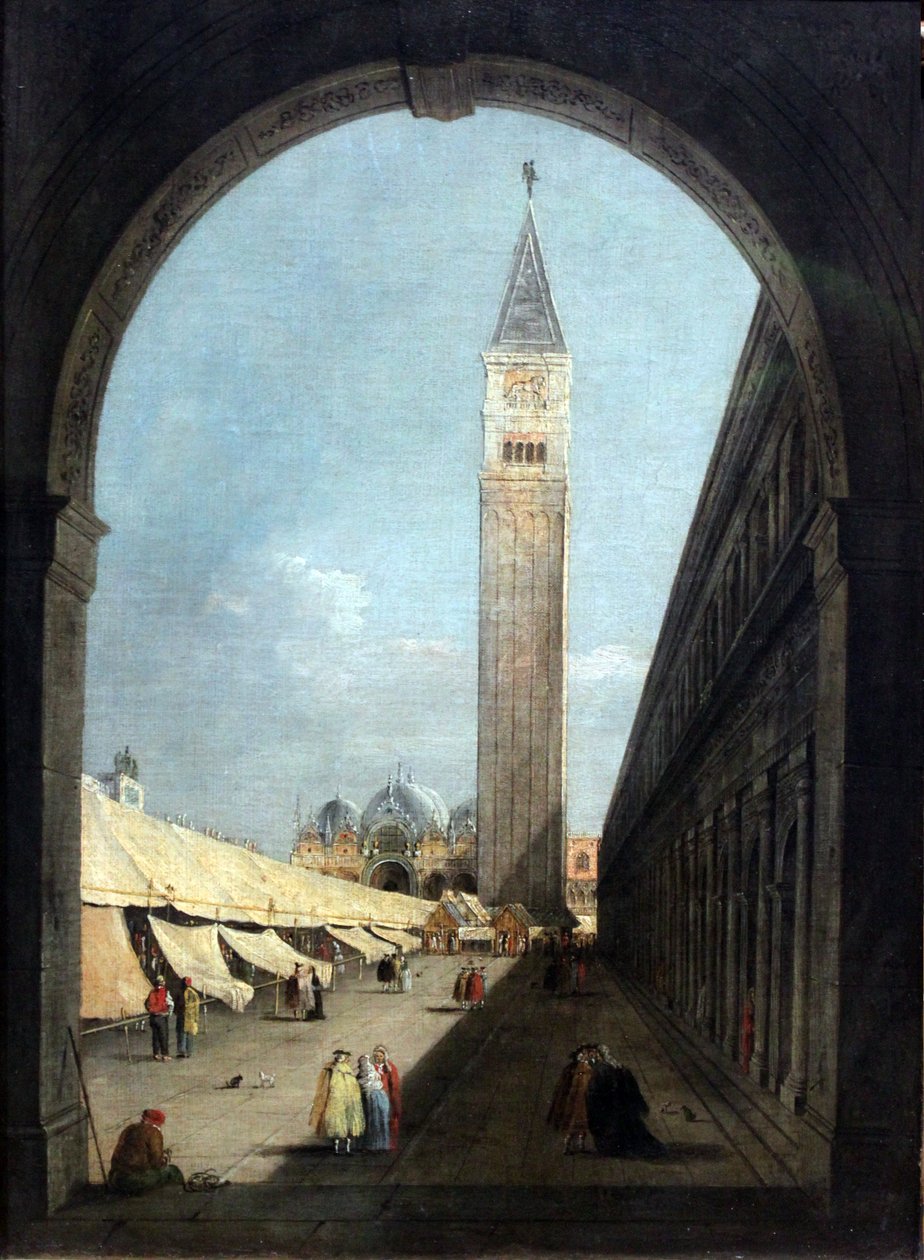 Plac Świętego Marka w Wenecji autorstwa Giacomo Guardi