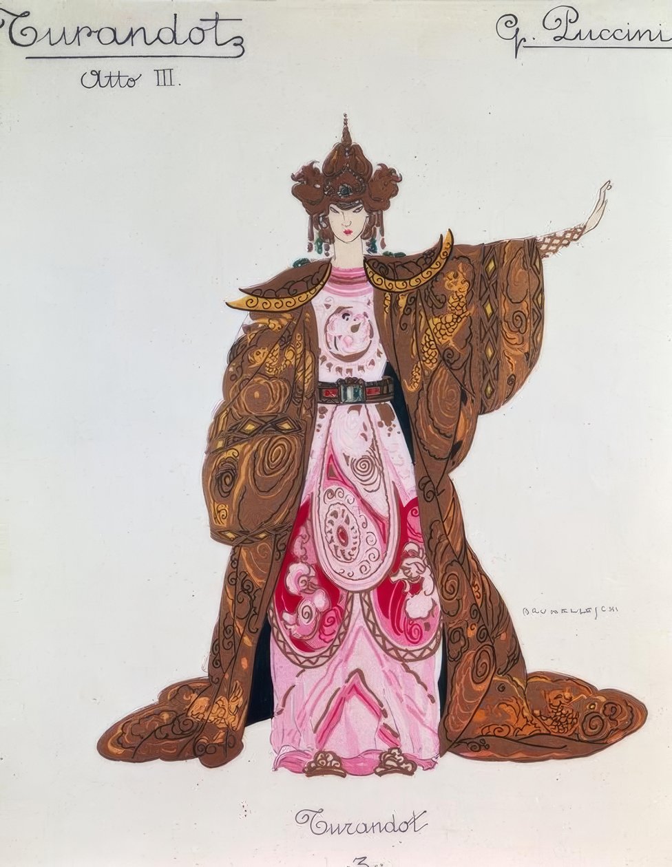 Figurka Turandot w III akcie autorstwa Giacomo Puccini