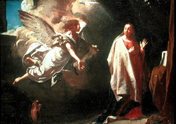 Zwiastowanie (olej na płótnie) autorstwa Giambattista Piazzetta