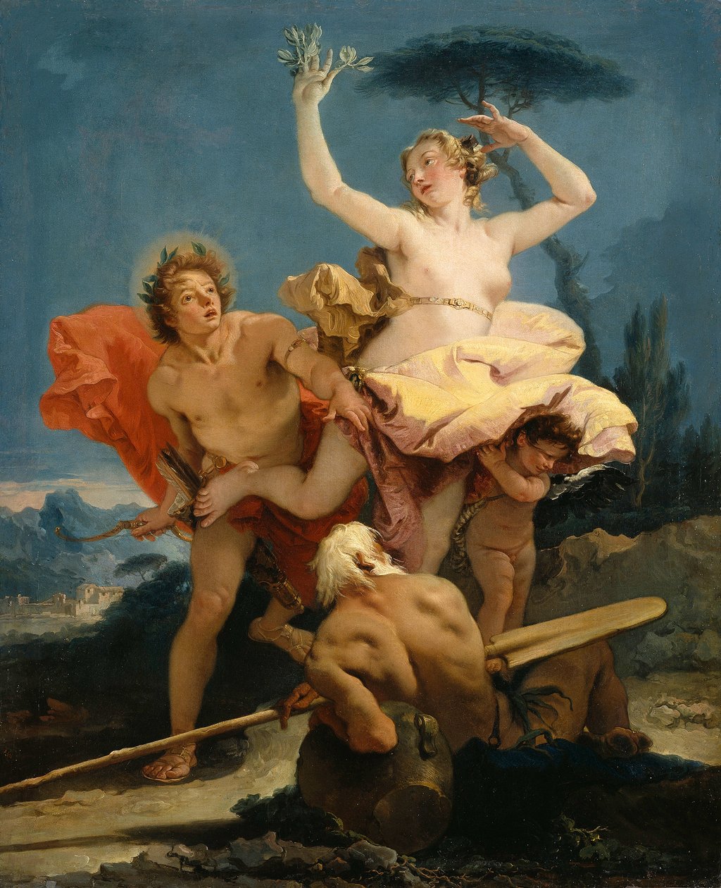 Apollo i Daphne, 1743-1745 . autorstwa Giambattista Tiepolo