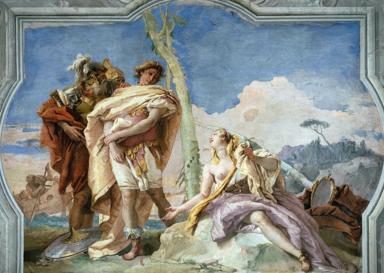 Rinaldo porzuca Armida, 1757. autorstwa Giambattista Tiepolo