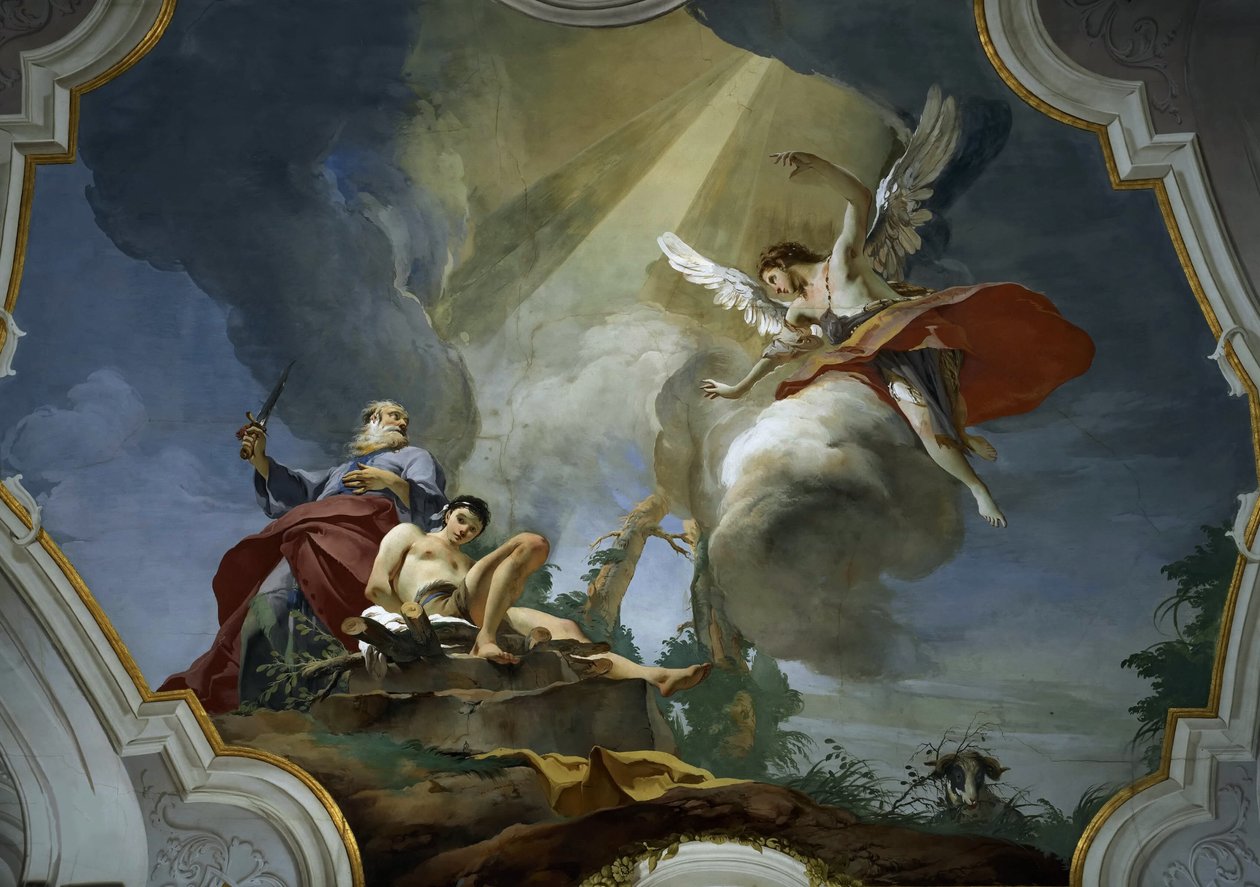 Ofiara Izaaka, ok. 1728 r. autorstwa Giambattista Tiepolo