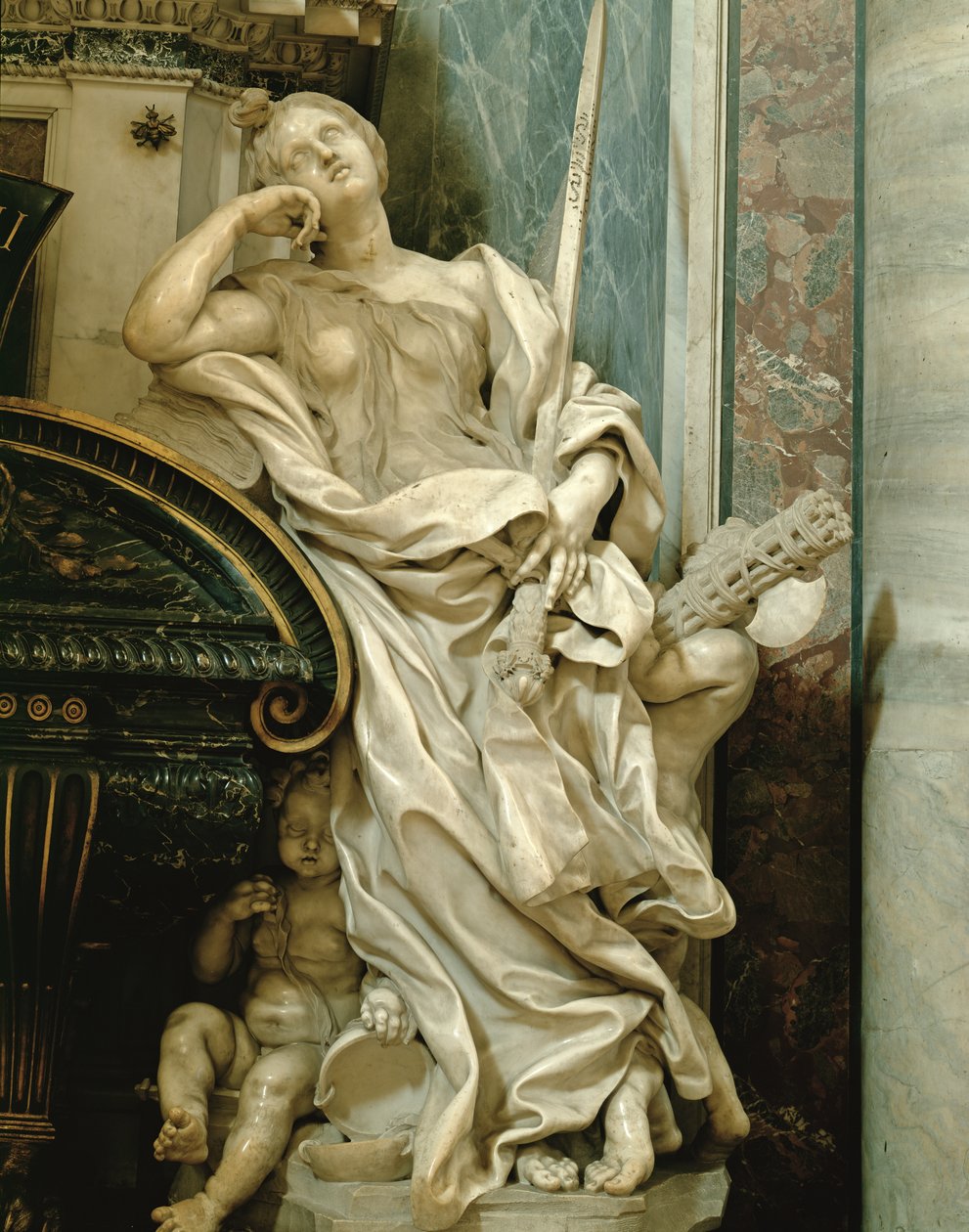 Dobroczynność z pomnika Urbana VIII (1623-44) (marmur) autorstwa Gian Lorenzo Bernini