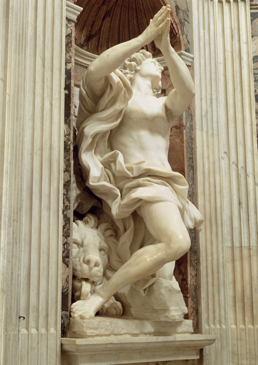 Prorok Daniel, w kaplicy Chigi, 1655-61 (marmur) autorstwa Gian Lorenzo Bernini