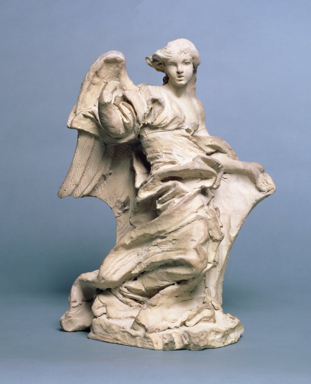 Anioł na wpół klęczący, 1673-74 (glina nisko wypalona) autorstwa Gian Lorenzo Bernini