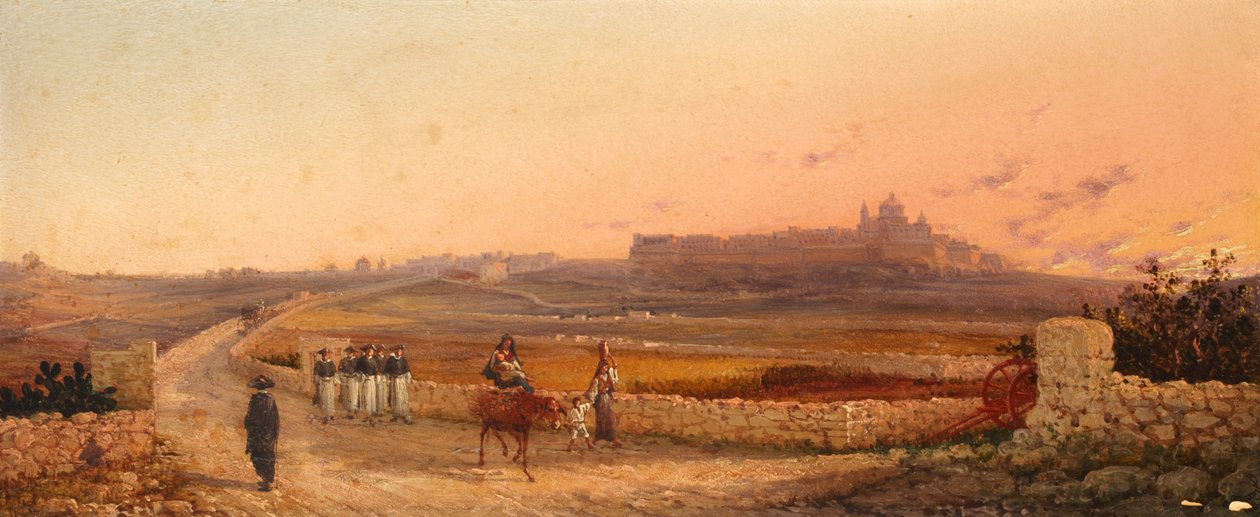 Miasto, Malta, 1888 autorstwa Giancinto Gianni