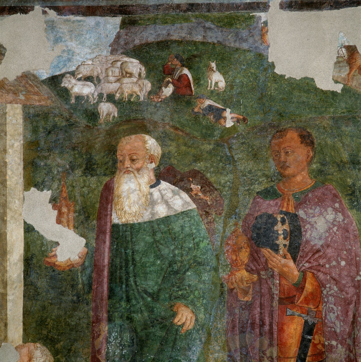 Dwóch Królów, fragment z Adoracji Trzech Króli autorstwa Gianfrancesco da Tolmezzo