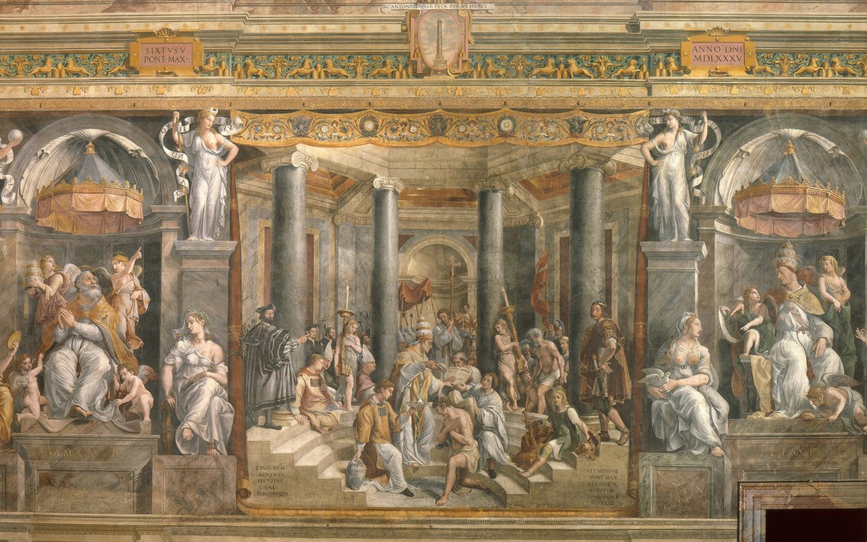 Chrzest Konstantyna, 1517-1524 autorstwa Gianfrancesco Penni