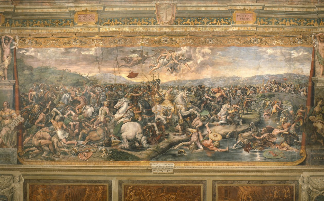 Bitwa pod mostem Mulwijskim, 1517-1524 autorstwa Gianfrancesco Penni