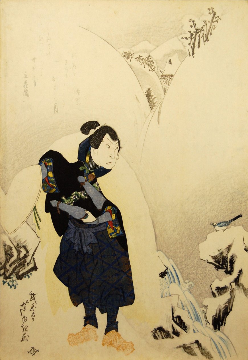 Choroba Arashiego jako Musashi Miyamoto, 1832. autorstwa Gigado Ashiyuki