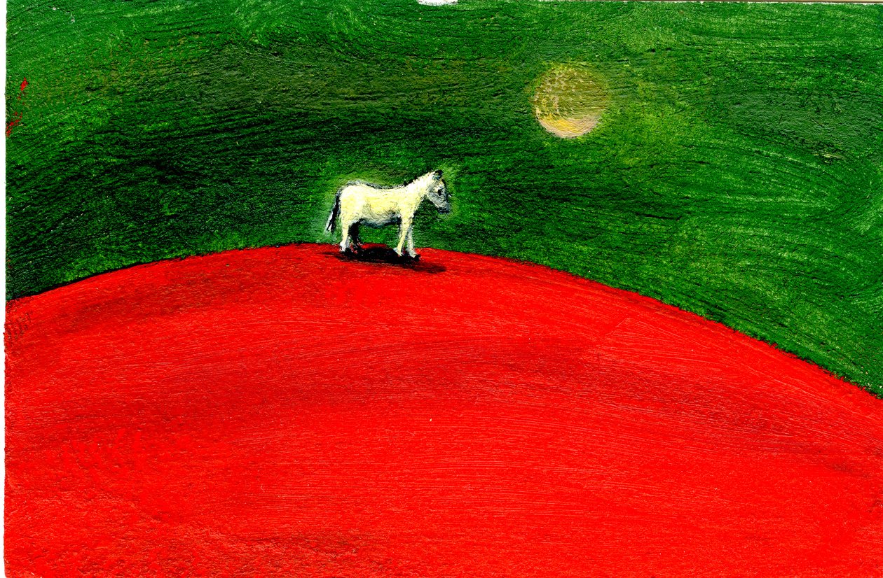 Zielona Noc, 2004, (olej i zaprawa na papierze) autorstwa Gigi Sudbury