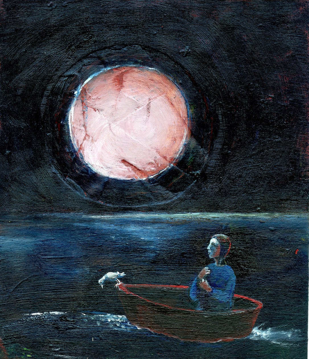 Nocny Ptak, 2004, (olej na papierze) autorstwa Gigi Sudbury