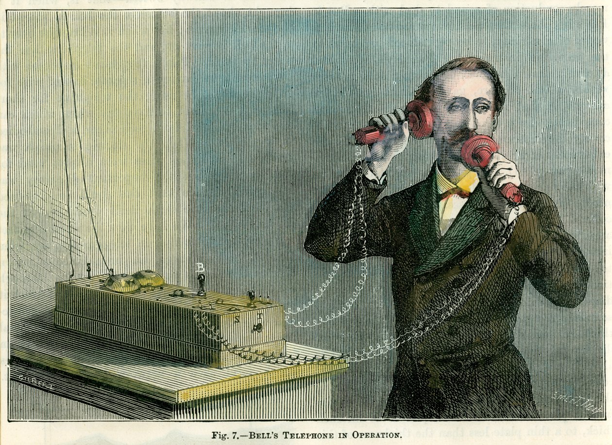 Telefon dzwonów w eksploatacji, koniec XIX wieku. autorstwa Gilbert