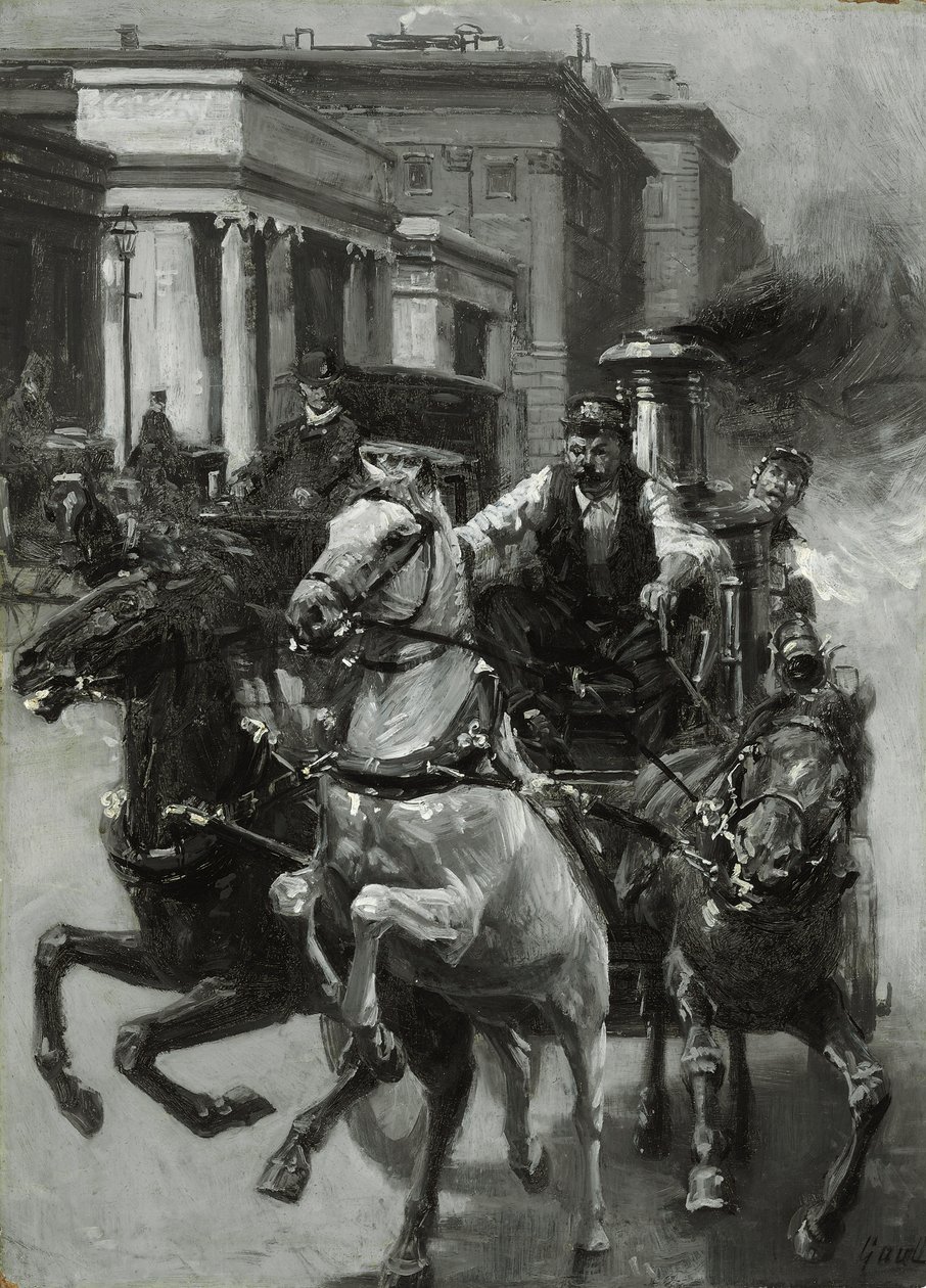 Pęd do ognia, ok. 1900 autorstwa Gilbert Gaul
