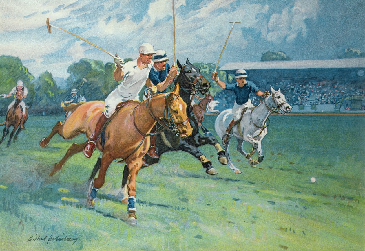 Polo w Hurlingham, Puchar Westchester, 1936 autorstwa Gilbert Holiday