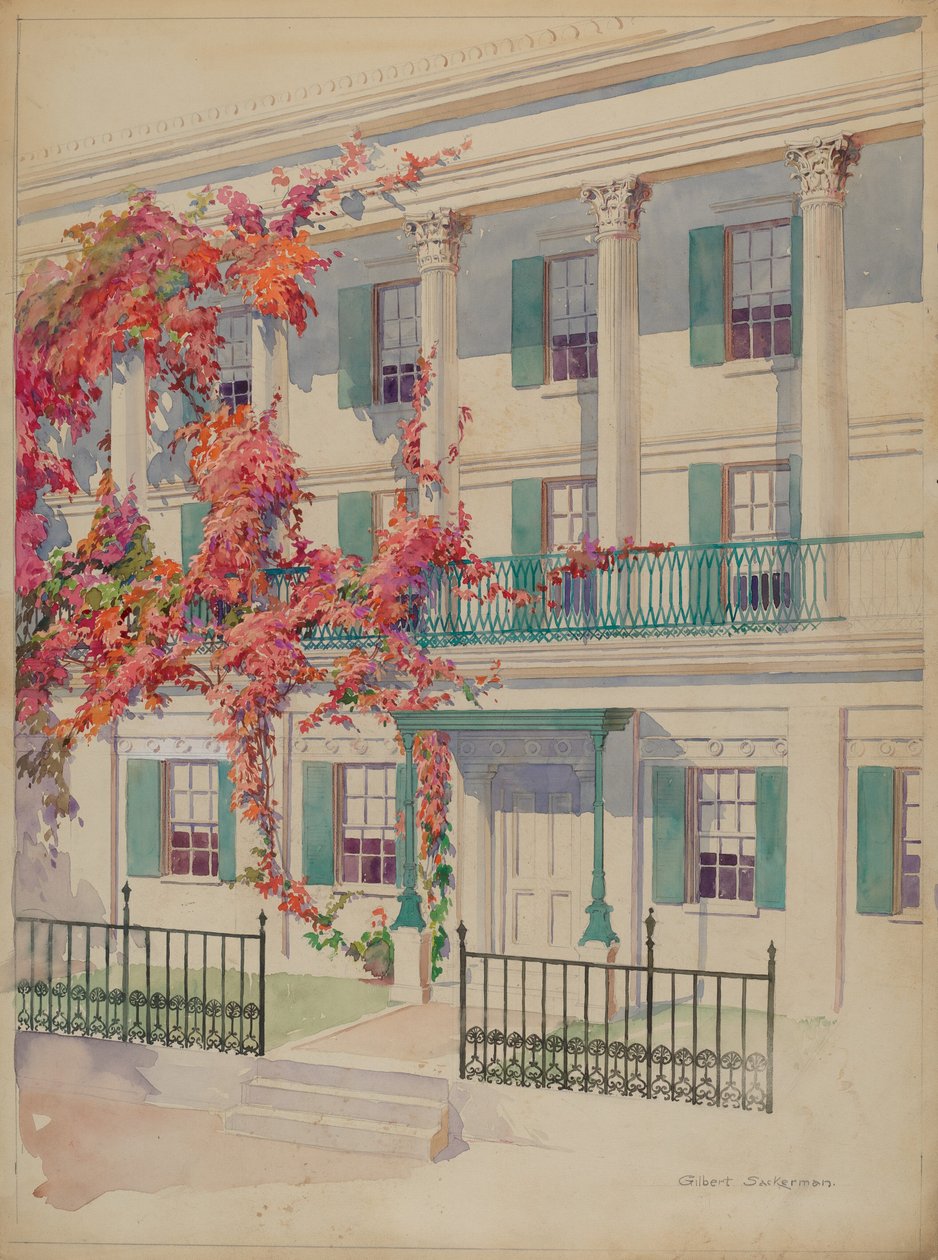 Kolumnada, ok. godz. 1936. autorstwa Gilbert Sackerman