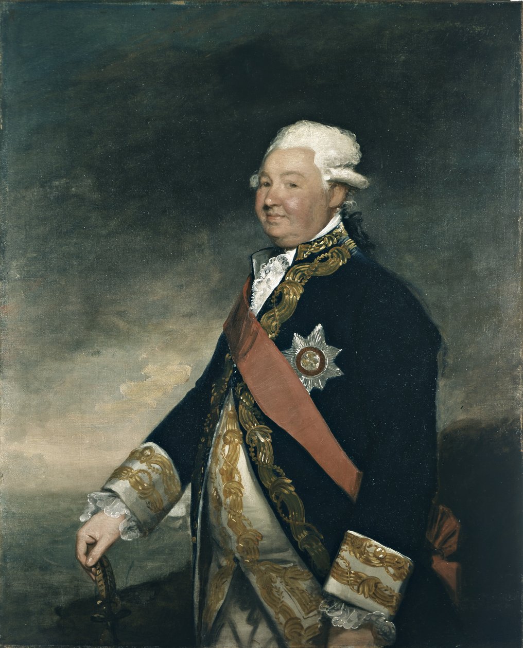 Wiceadmirał Edward Hughes (olej na płótnie) autorstwa Gilbert Stuart