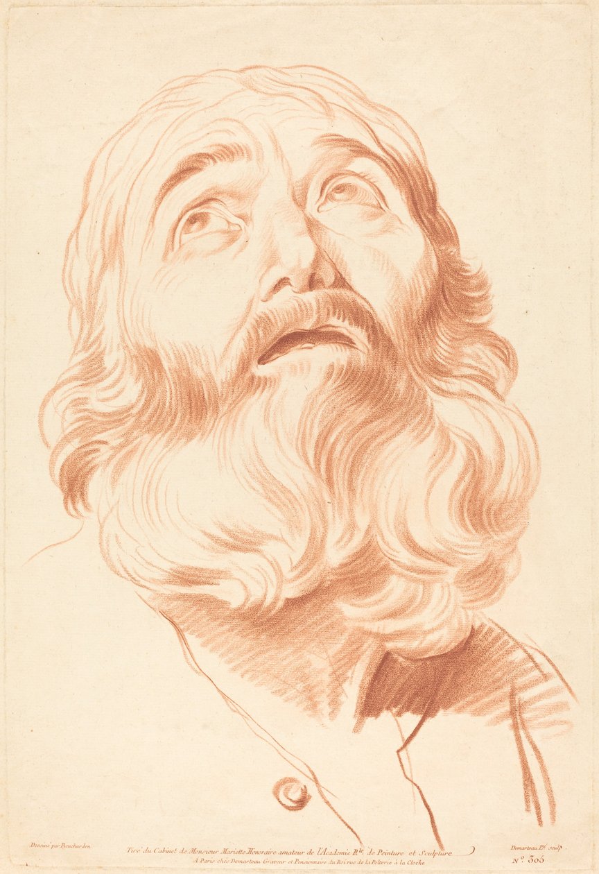 Głowa człowieka. autorstwa Gilles Demarteau