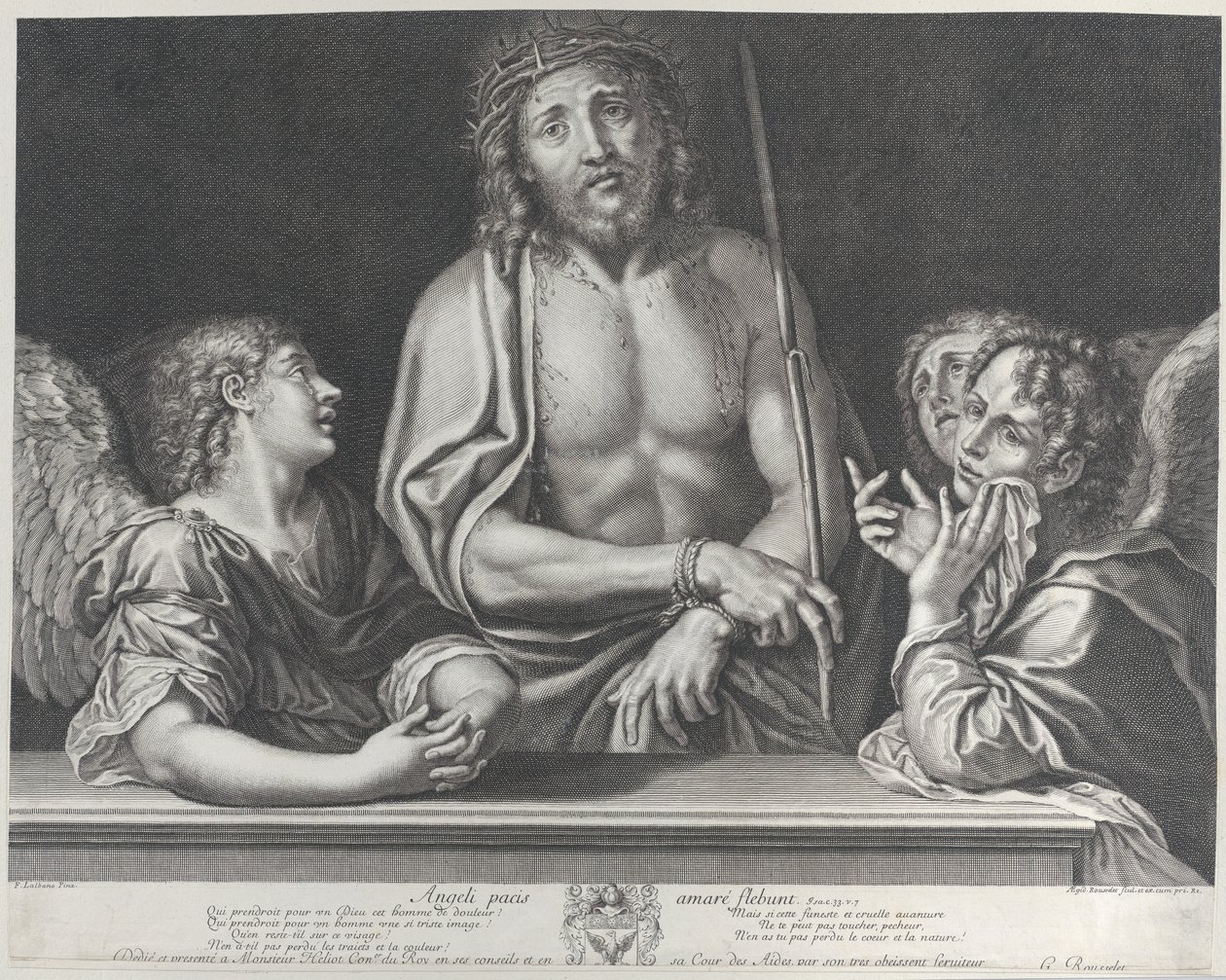 Ecce Homo z trzema aniołami, 1634-86. autorstwa Gilles Rousselet
