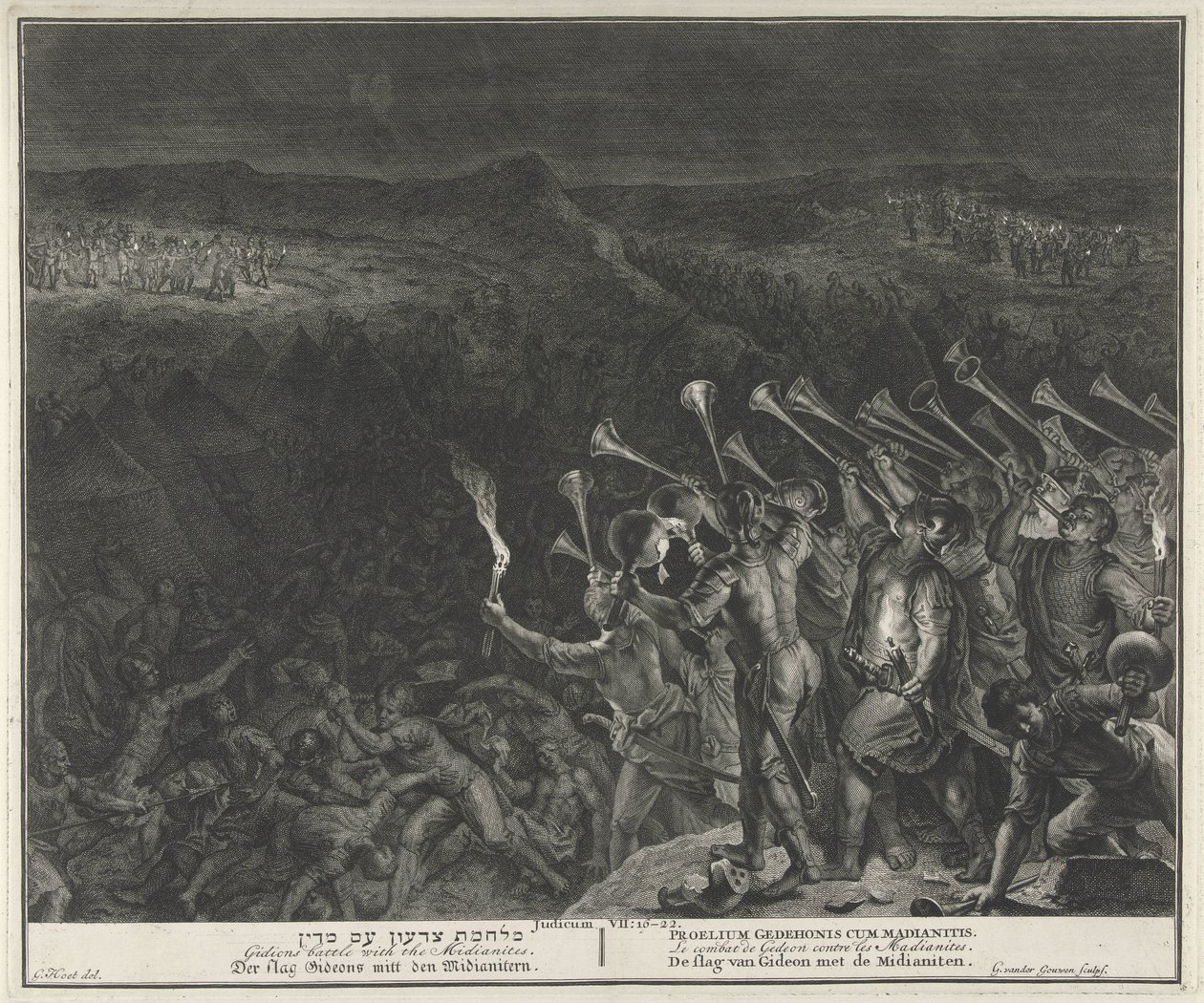 Walcz z Midianitami autorstwa Gilliam van der Gouwen