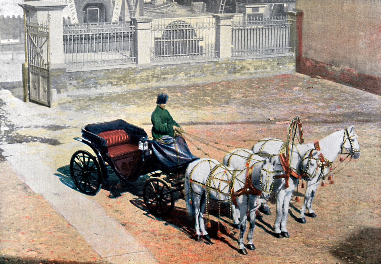 Trójka konna latem, Rosja, ok. 1890 r. autorstwa Gillot
