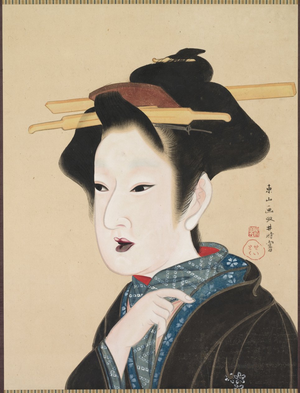 Portret kobiety, XIX wiek. autorstwa Gion Seitoku