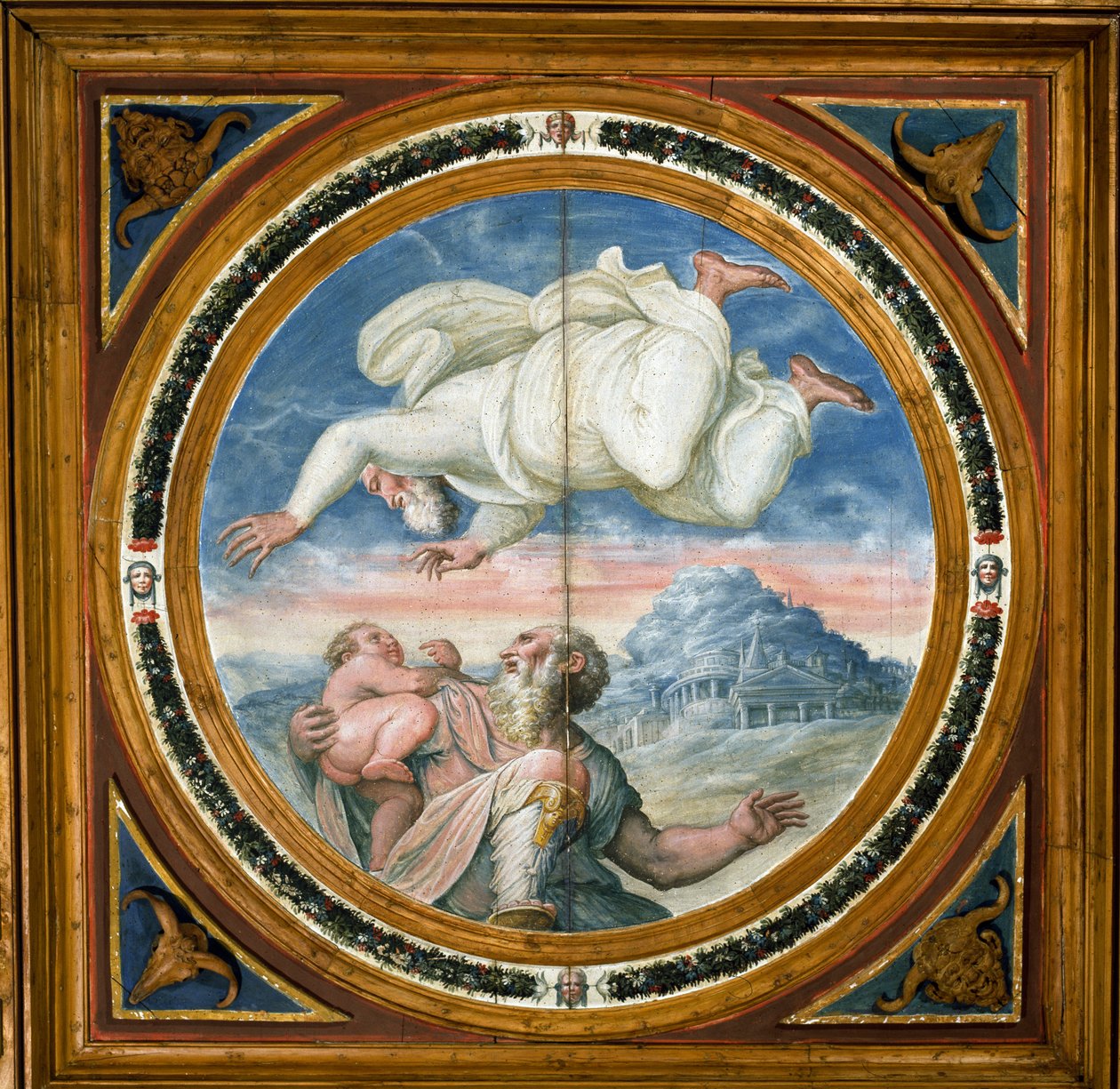 Bóg błogosławi Abrahama z synem, Pokój Abrahama (ślub) autorstwa Giorgio Vasari