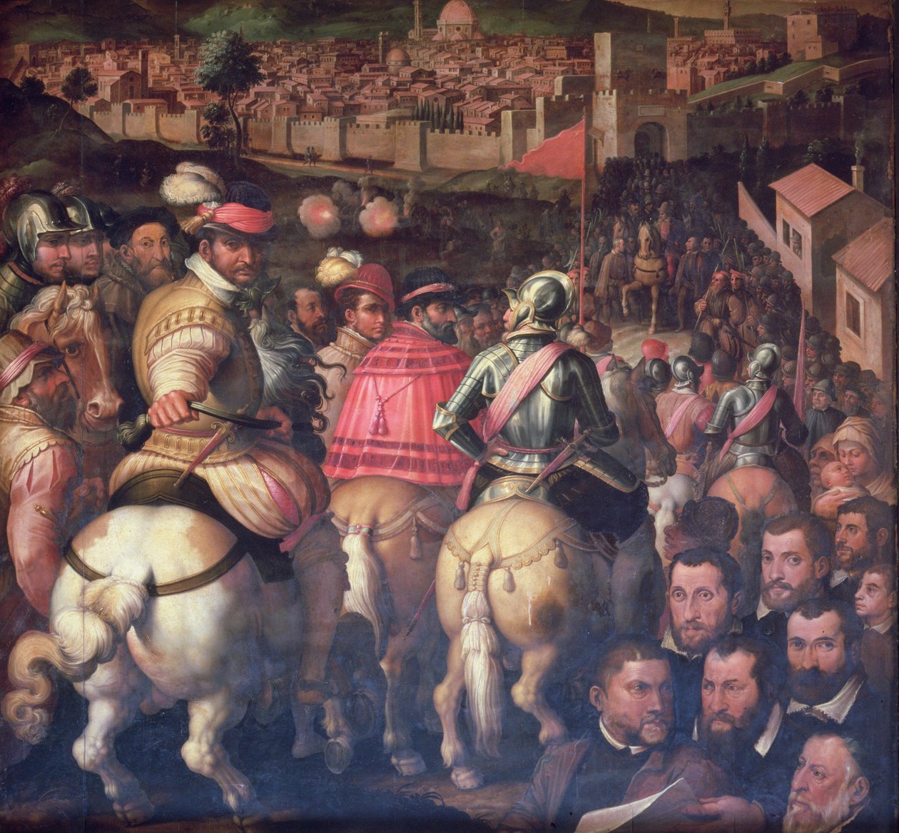 Triumf po wojnie ze Sieną ze stropu Salone dei Cinquecento, 1565 (panel) autorstwa Giorgio Vasari