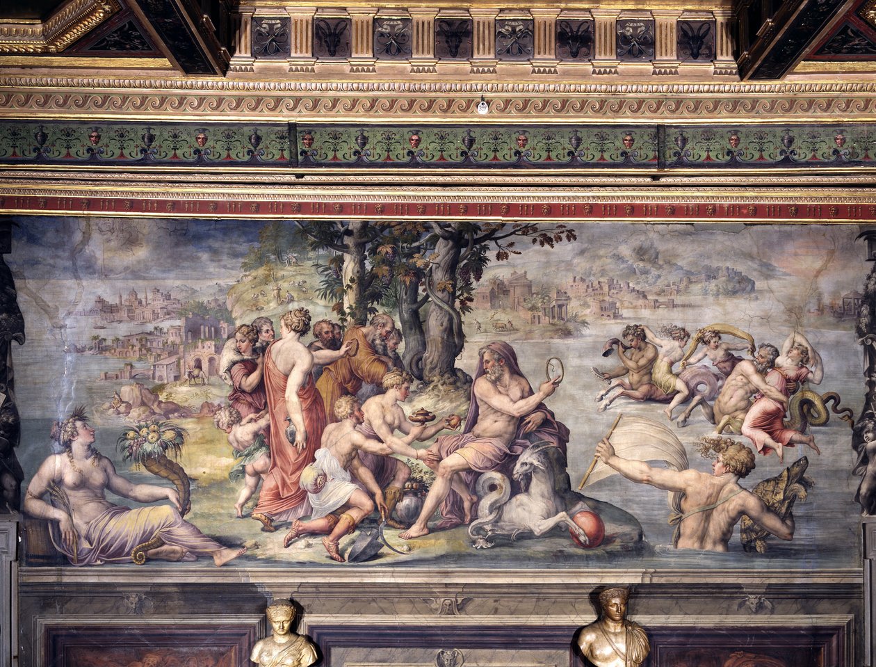 Pierwsze owoce ziemi ofiarowane Saturnowi autorstwa Giorgio Vasari