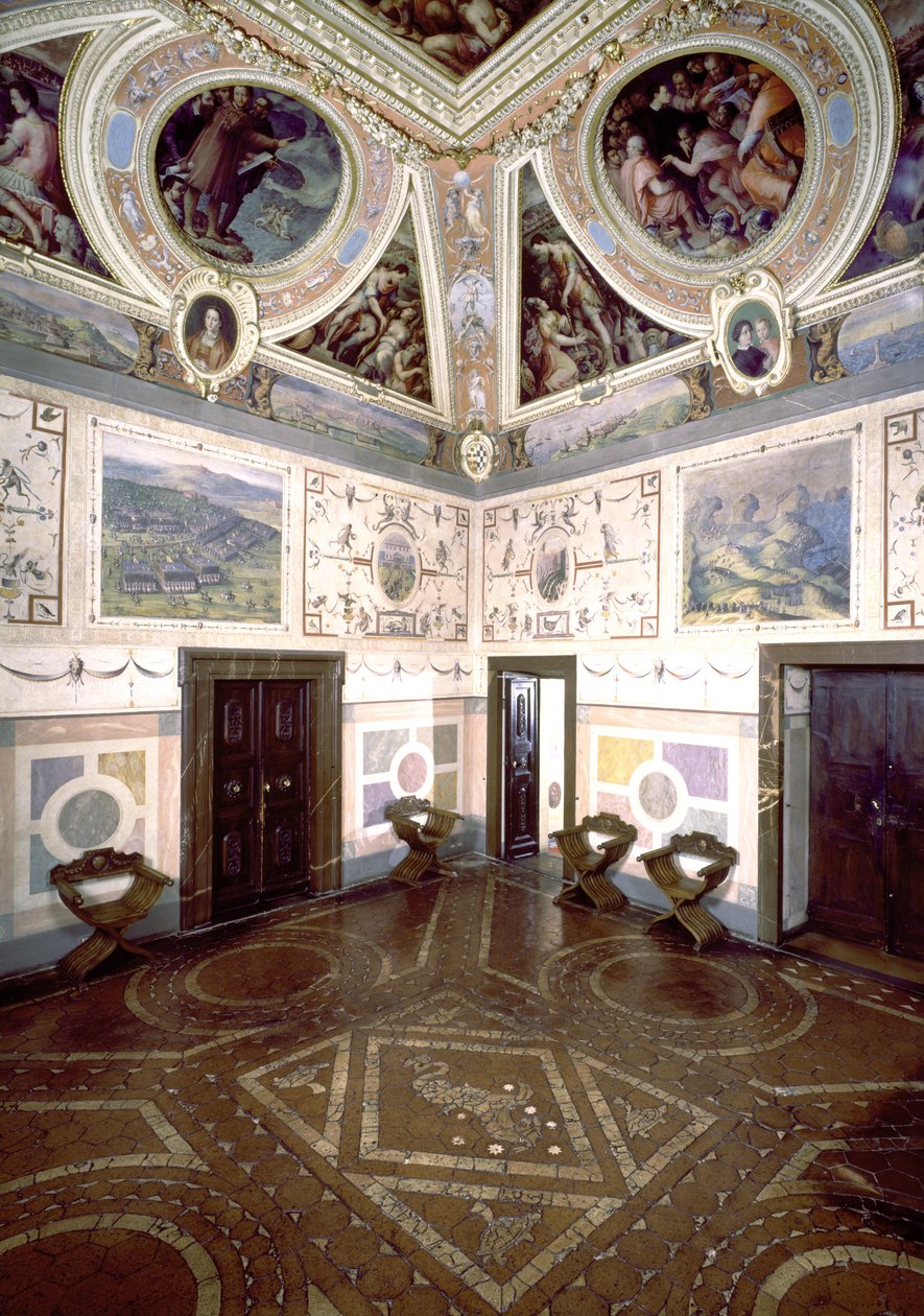 Widok na Sala di Cosimo I, 1556 autorstwa Giorgio Vasari