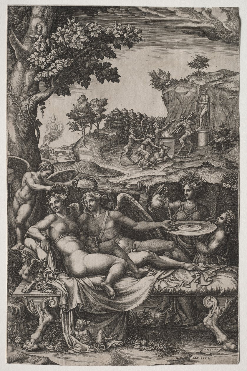 Kupidyn i Psyche, 1574. autorstwa Giorgio Ghisi