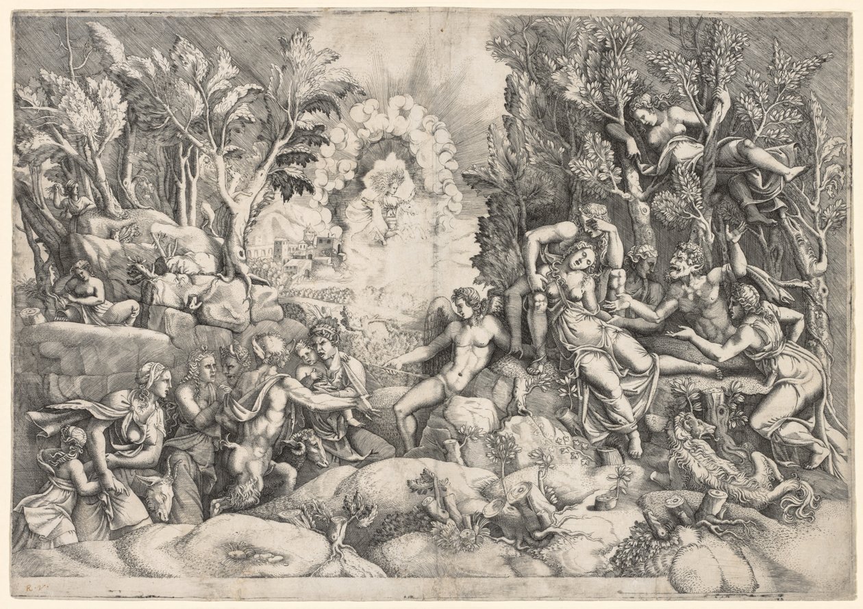 Śmierć Procrisa, c. 1540. autorstwa Giorgio Ghisi