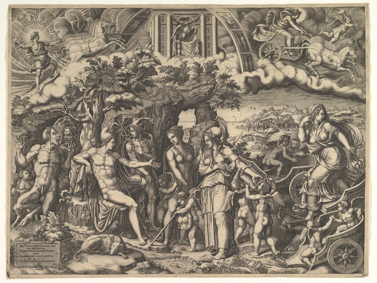 Wyrok Paryża, 1555. autorstwa Giorgio Ghisi
