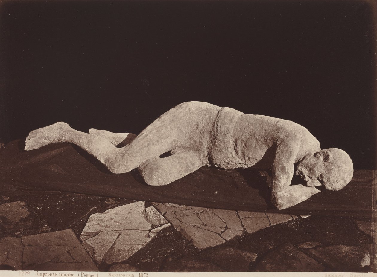 Ludzkie ślady, Pompeje (ludzka obsada, Pompeje) autorstwa Giorgio Sommer