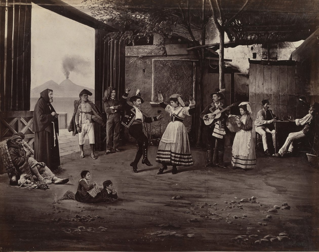 Neapol Tarantella, ca. 1870. autorstwa Giorgio Sommer