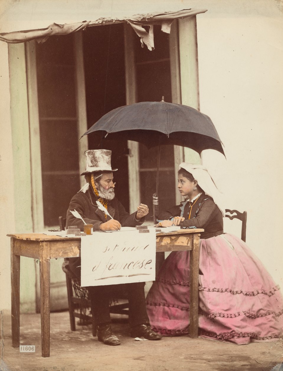 Pisarz publiczny, Neapol, 1865-1870 (zdjęcie) autorstwa Giorgio Sommer