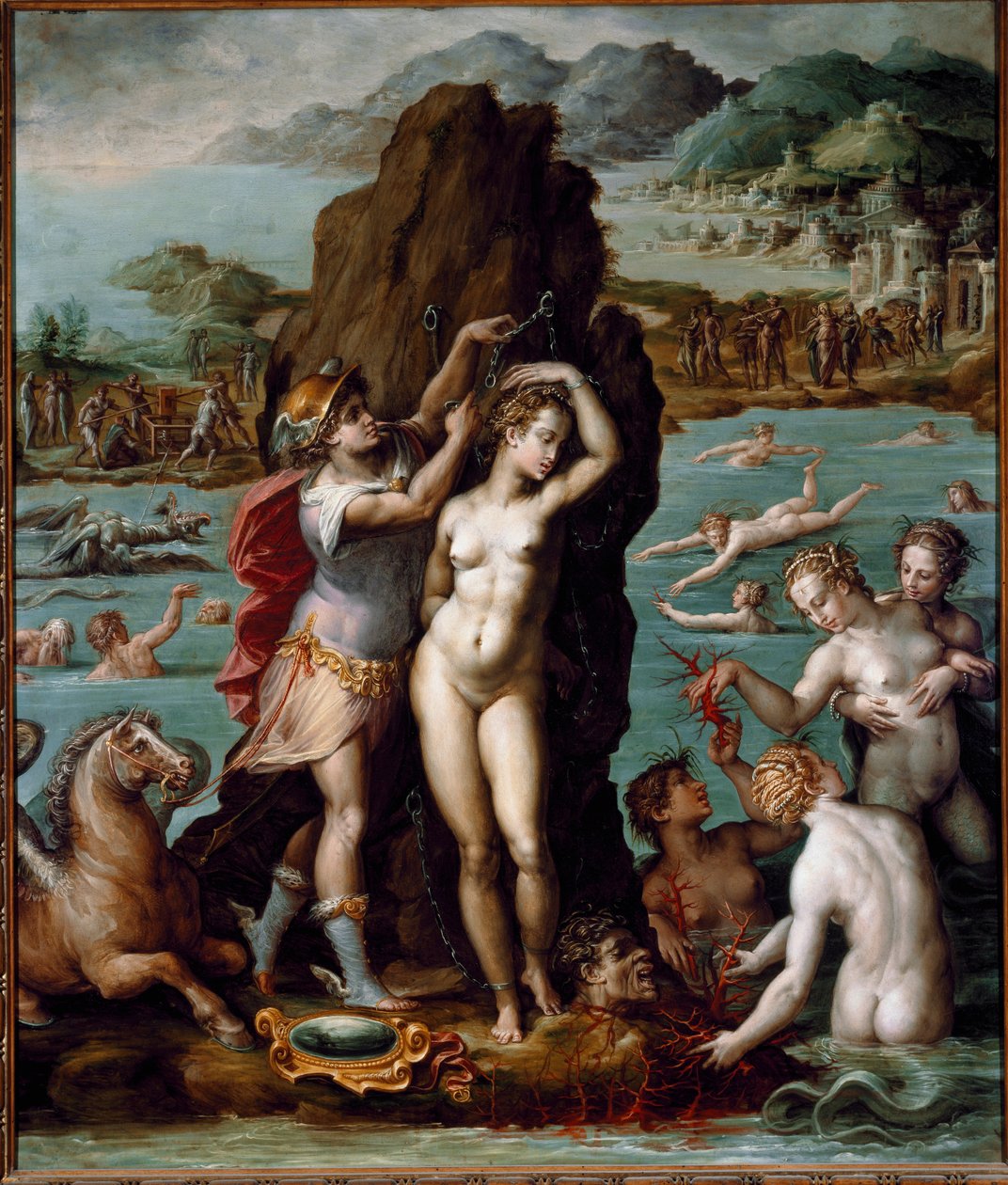 Perseusz wyzwalający Andromedę autorstwa Giorgio Vasari