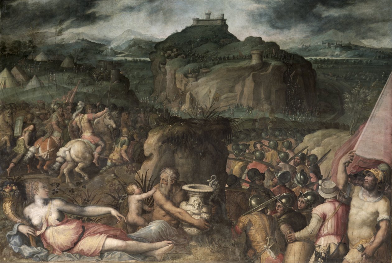 Oblężenie San Leo (fresk) autorstwa Giorgio Vasari