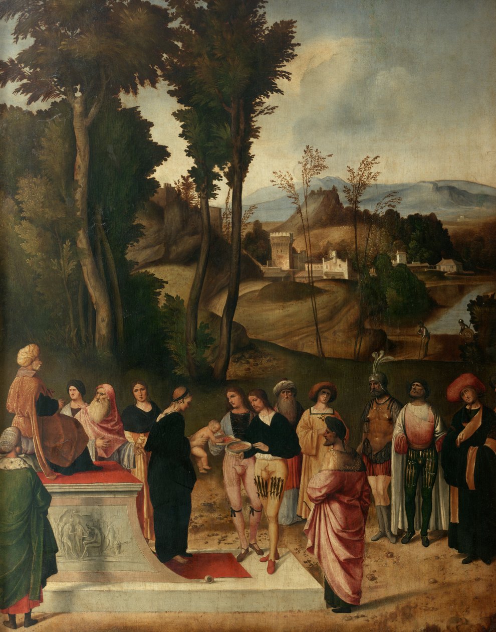 Mojżesz w próbie ognia” autorstwa Giorgione da Castelfranco
