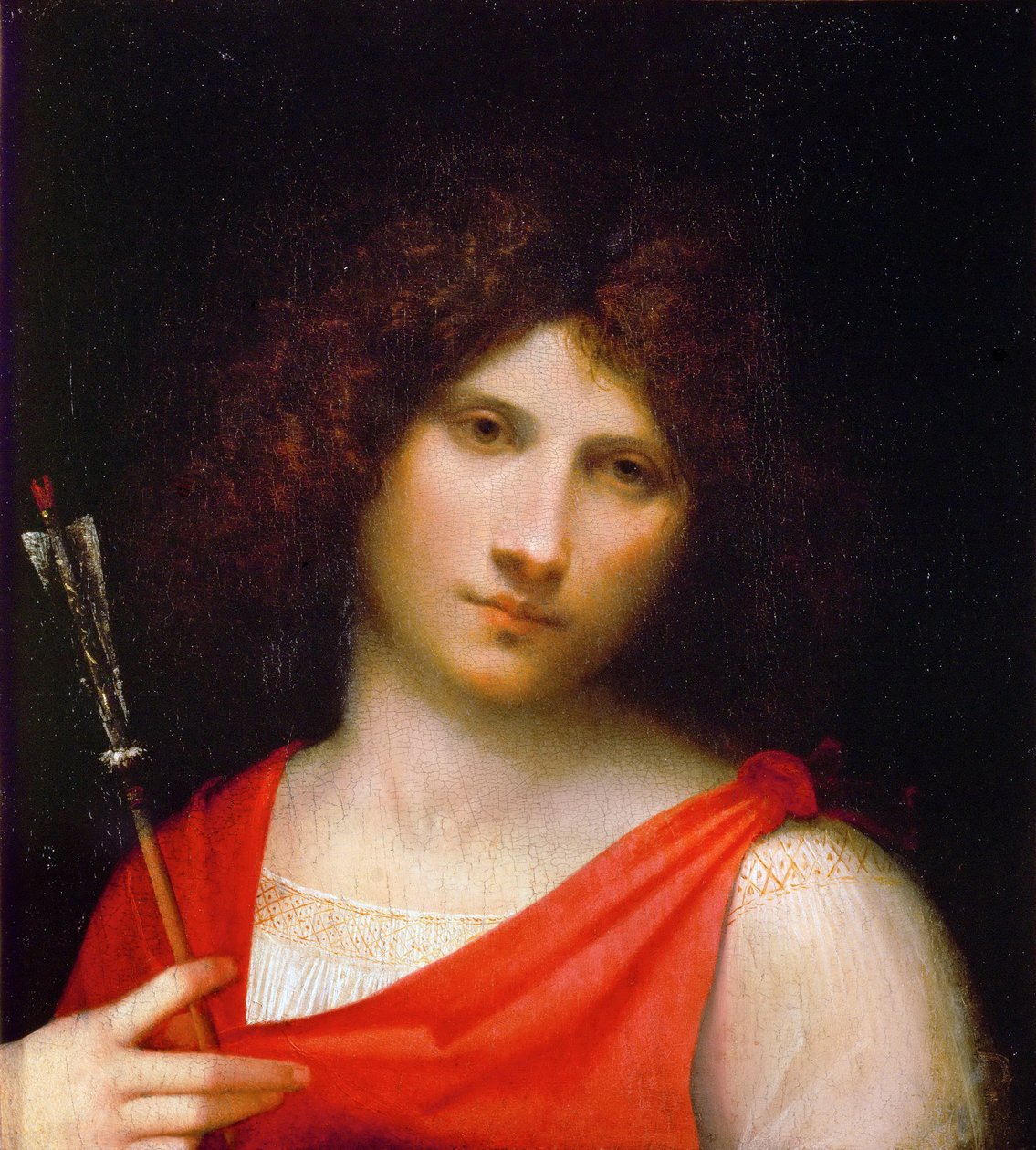 Młody mężczyzna ze strzałą autorstwa Giorgione