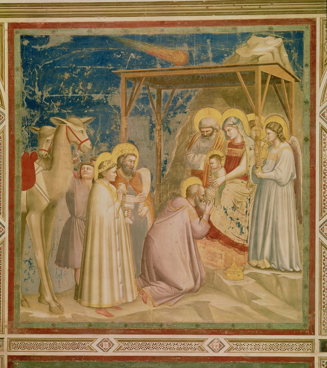 Adoracja Trzech Króli, ok. 1305 (szczegóły patrz 67136) autorstwa Giotto di Bondone