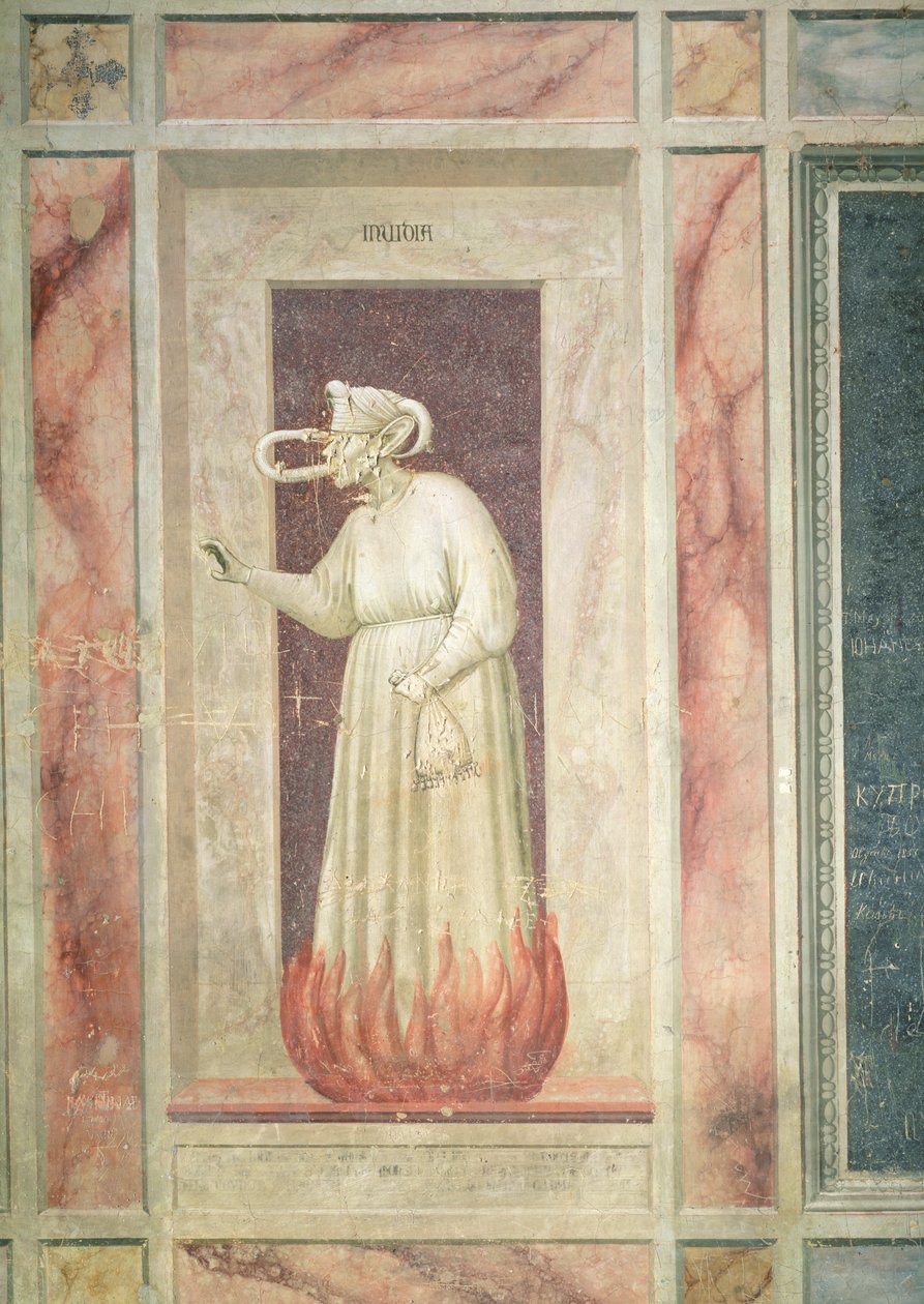 Zazdrość, ok. 1305 r. autorstwa Giotto di Bondone